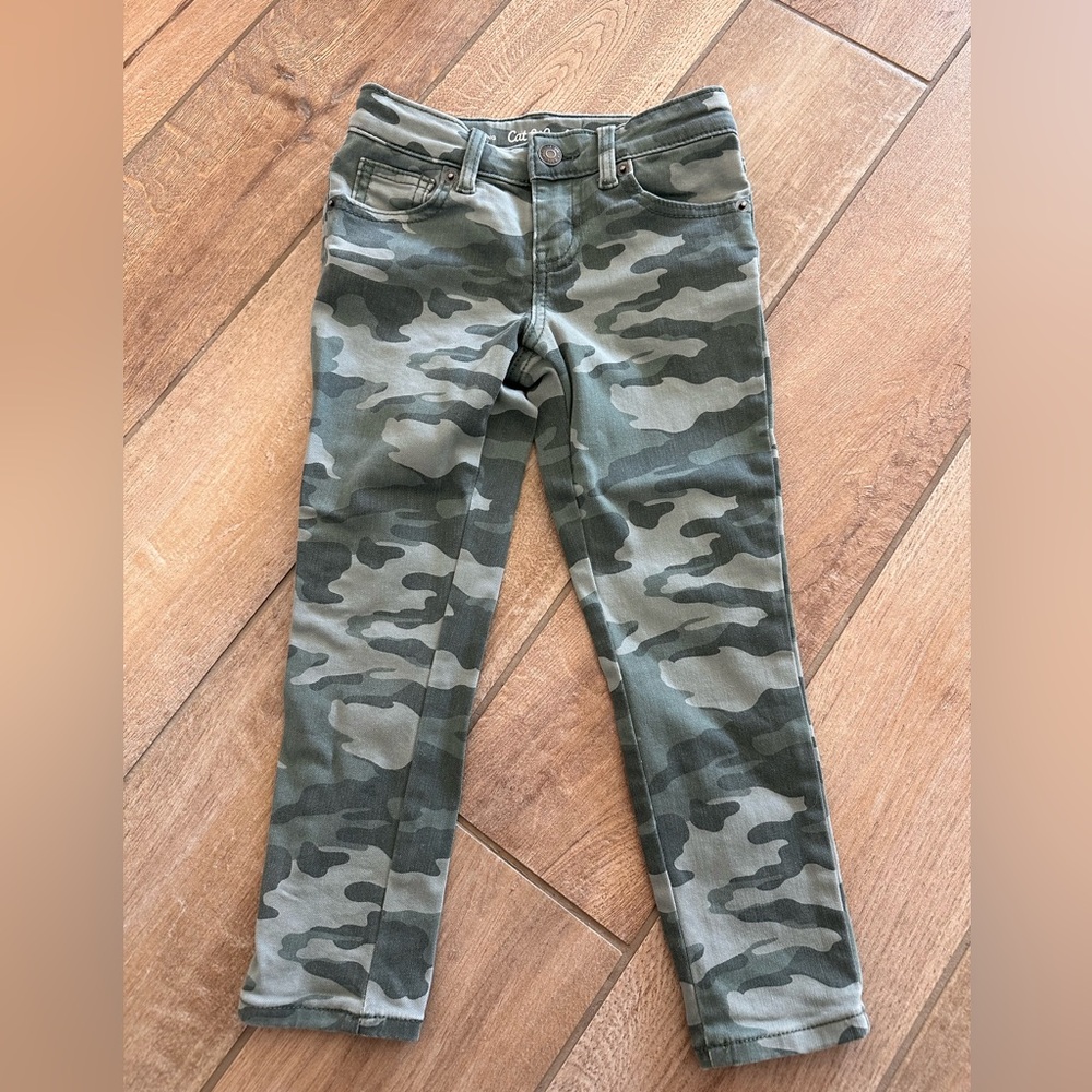 Cat & Jack Green Camouflage Jeggings